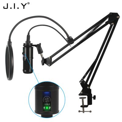 China USB Microphone J.I.Y BM-65 USB Condenser Recording Microphone For Laptop Windows Cardioid Studio Singing Recording Voice for sale