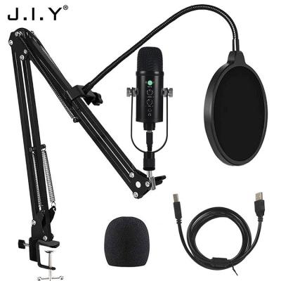 China Professional USB Microphone J.I.Y BM-86 Kit Studio Set Microphone Podcast Condenser Stand with CE Certificate for sale