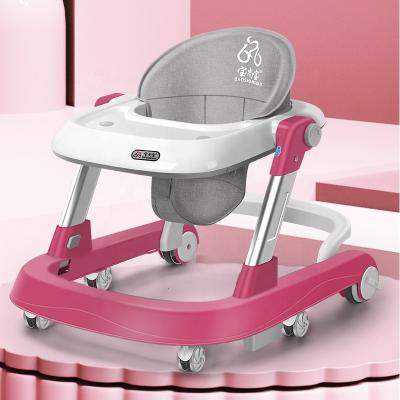 China Portable Plastic Baby Walker Cartoon Music Easy Folding Baby Walker RTS Single Walkers for sale