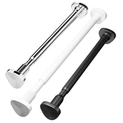 China Morden Sustainable High Quality Curtain Rod Set Metal Without Drilling Strong Load Bearing Extendable Curtain Poles In Long Telescopic Rod for sale