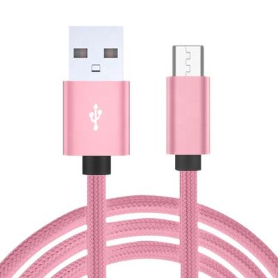 China MP3/MP4 Player Customized 1 Meter 2A Cord USB Cable Charger Data Cable Nylon Quick Charging Line For Mic for sale