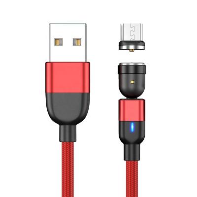 China MP3/MP4 Player In Running Round 2.4A Magnetic Head Mobile Cable Fast Charging Nylon USB Data Tether For iPhone for sale