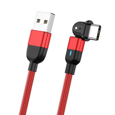 China Hot Sales Camera 3FT 3A Nylon Braided Quick Line USB Cable 180 Degree Data Game Cable For Type C for sale