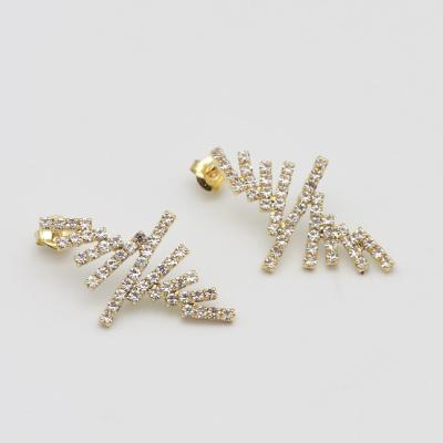 China BOHEMIA 18k gold plated luxury statement jewelry moissanite zircon Bohemian earrings for sale