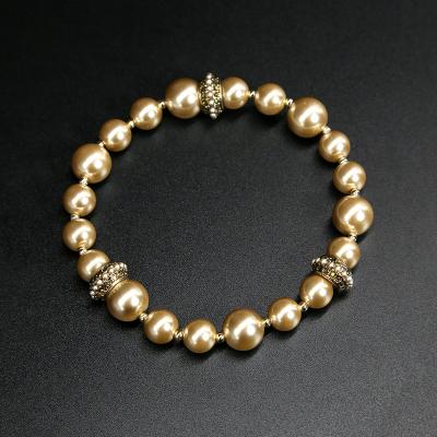 China FASHIONABLE couples high quality ins bead bracelet women designer glass charms for jewelry diy rhinestone bracelet gray pearl bead bracelet for sale