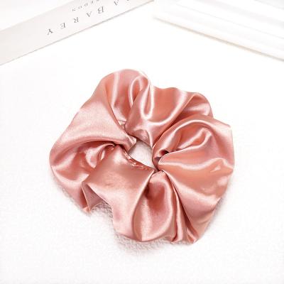 China Large bohemian scrunchies bohemian luxury nude pink scrunchie extra large nude pink scrunchies elegant custom scrunchies for sale