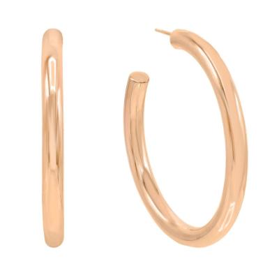 China BOHEMIA brass thick gold plated earrings circles charm 14k 18k rose gold fashion earring hooks big baroque indian earrings for sale