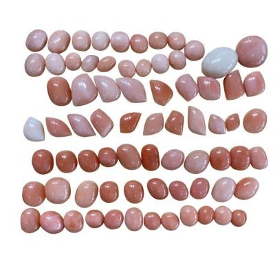 China Smooth Opal Pear Cabochon Gemstone Shiny Unique Natural Pink Gemstone Jewelry Making Gemstone for sale