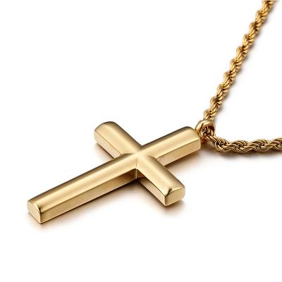 China 316L Stainless Steel CLASSIC Jesus Ankh Simple Cross Pendant for Men Women Necklace Jewelry for sale