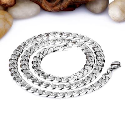 China TRENDY Silver Chain For Men's Diamond Cut Cuban Link Chain Necklace For Women Men for sale