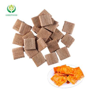 China Low Fat Textured Soy Protein Snacks For Snacks Factory Supply NON-GMO Manufacturing Fibrous Vegetable Protein TVP Wholesale for sale