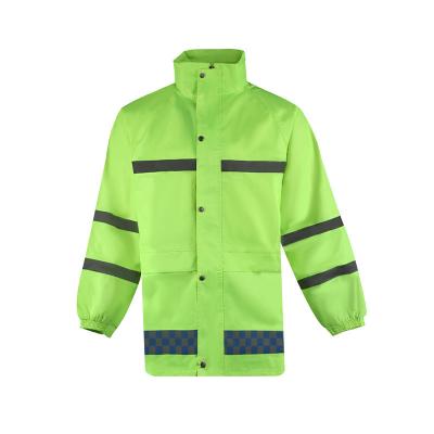 China Polyester Waterproof Reflective Waterproof Hood Jacket High Visibility Safety Uniform for sale