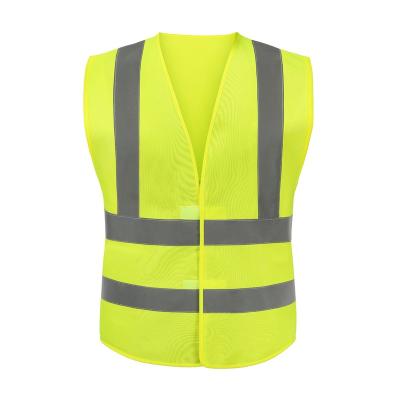 China Custom Water Proof Safety Safety Reflective Vest Logo With Pockets Yellow Fluorescent Visibility Class 2 Man Vest Clothing for sale