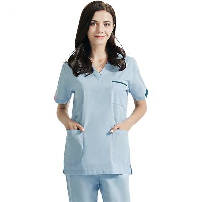 China Wholesale Quality Hospital Medical Uniform Scrub Absorbent Medical Spandex Stretch Quick Dry Sweated Fashionable Uniforms Scrubs Set for sale