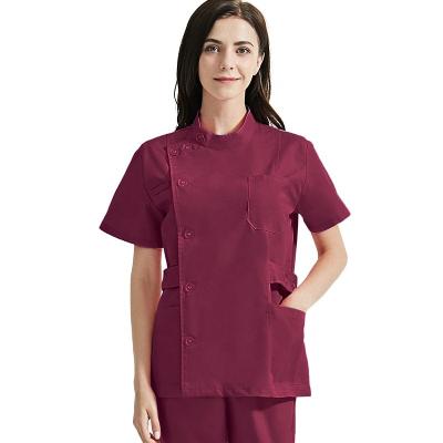 China Eco-Friendly Women's Multi Color Anatomy Short Sleeve Medical Uniforms Scrub Sets Cute Clinic Dental Hospital Nursing Gear Scrub Tops for sale