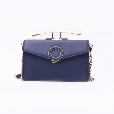 China NATIONAL wholesale leather ladies bags women contrast color genuine leather cross - body bags with cheap price for sale