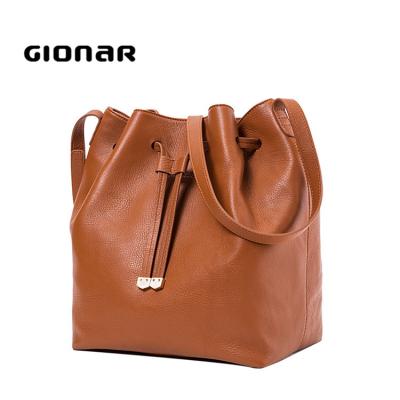 China Bucket 2021 High Quality Tote Handbags For Women Customized Genuine Leather Tote Bags for sale