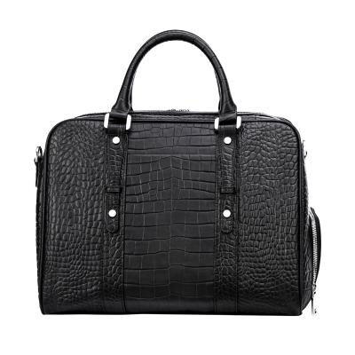 China Fashion Large Capacity Genuine Leather Men Travel Handbag Luggage Duffel Bags Travel Bag for sale