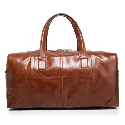 China New Style Vintage Pattern Duffel Bags Genuine Leather Bag Travel Large Men's Outdoor Sport Young Men's Handbag Bag for sale