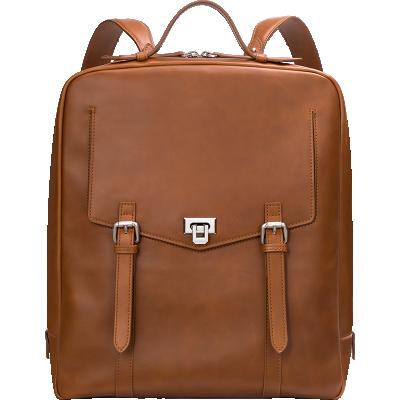 China High Quality Multifunctional Retro Laptops Leather Bag Travel Bag Man Backpack for sale