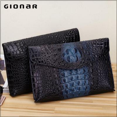 China Guangzhou factory anti-theft men grab wallet embossed crocodile leather bag wholesale lower prices custom design for sale