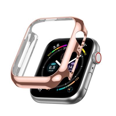 China For Apple iWatch Series 7/6/5/4/2/1 Waterproof Watch Case Hot Selling Protective Shell Electroplating Tempered Transparent Film For Apple Band iWatch Series 7 for sale