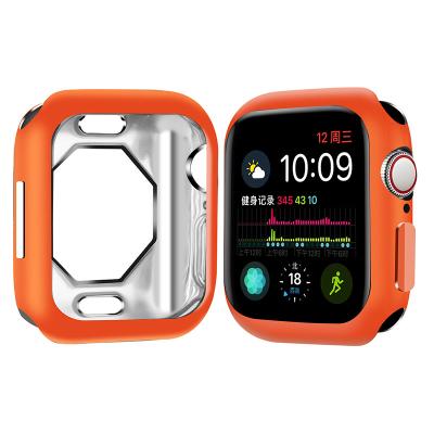 China For Apple Watch 38/40/41/42/44/45mm Customization Electroplating TPU Watch Case Cover Protector Octagonal Watch Case For Apple Band iWatch 7 Series 38/40/42/44/41/45m for sale