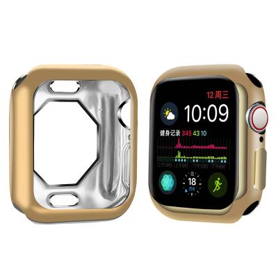 China For Apple Watch 38/40/41/42/44/45mm Hot Style TPU Anti-drop Sleeve Protective Soft Rubber Plated Watch Case For iWatch Series 7 Band Apple for sale