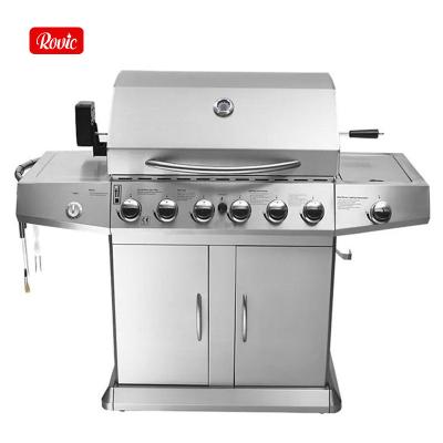 China Easily Assembled Commercial Restaurant Kitchen Equipment BBQ Grills Outdoor Stainless Gas Grill With Cabinet for sale