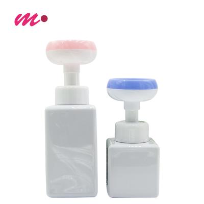 China Customizable logo Mousse Foam Bottle Face Washing Press Foam Bottle Petal Pump Hand Sanitizer Bottle for sale