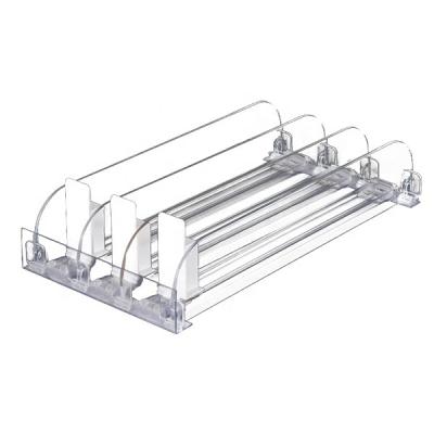 China Standard Spring Loaded System 25mm Width Chain Store Supermarket/Supermarket Cosmetic Shelf Lifter for sale