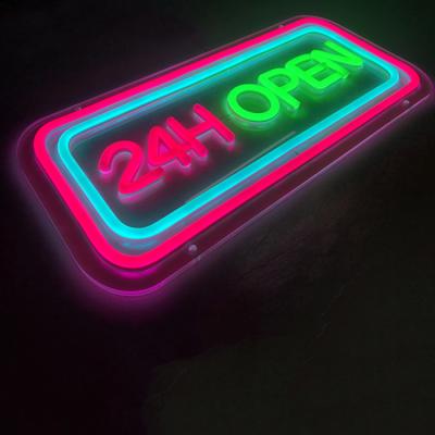 China Open shop LED neon sign, with multiple flashing modes, very suitable for restaurants, bars, living rooms custom neon sign for sale