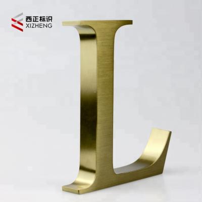 China Brass Plating Letters Fabricated From Buildings Stainless Steel Letter Channel for sale