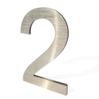 China Stores Sell Modern Retail Number 3M Double-Sided Tape High Quality Stainless Steel House Number Mailbox Easy To Install for sale