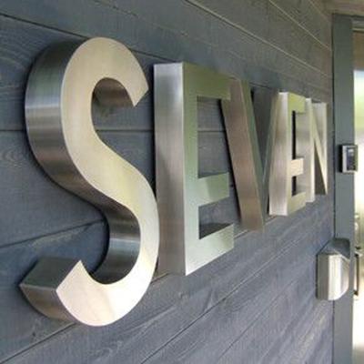 China xizheng Polished Customized Stainless Steel Silver Channel Letter 3d Metal Sign Customized Name For Company School Resttuant for sale