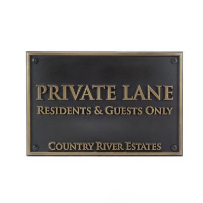 China Europe Customized 3d Engraving Bronze Address Plaques For Address Name for sale