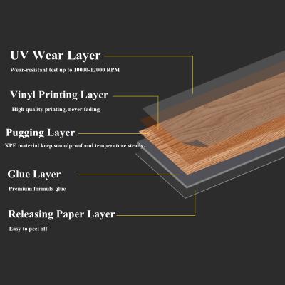 China Hot Sale Anti-Slip Wear-Resistant PVC Vinyl Plastic Self Adhesive Fire Retardant Flooring Waterproof For Flooring for sale