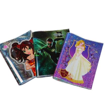 China New Design Plastic Printing Holographic Book Cover PP Plastic Book Sleeve For School for sale