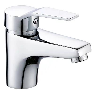 China Modern Cheap Price Single Handle Zinc Basin Mixer Tap Chrome Wash Hand Basin Faucet Metered Durable Faucets for sale