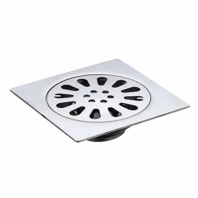 China Modern Modern Anti-odor Bathroom Shower Concealed Square 4 Inch Stainless Steel Floor Drain for sale