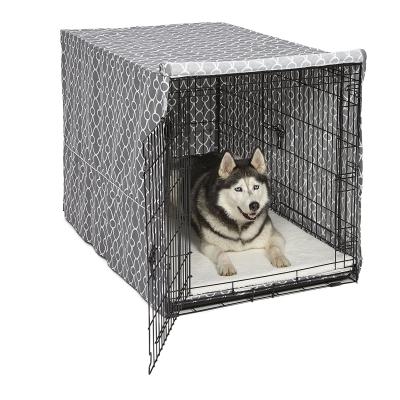 China Breathable Waterproof Oxford Cloth Cover Dog Cage OEM Dog Crate Dustproof Cover for sale