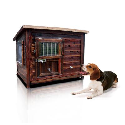 China Viable Large Kennel Outdoor Luxury Wooden Cottage For Large Dog House Tall With Lock for sale