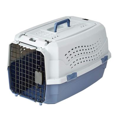 China Sustainable Pet Travel Outdoor Pet Carrier Bag Cat Dog Plastic House Pet Cages Carriers for sale