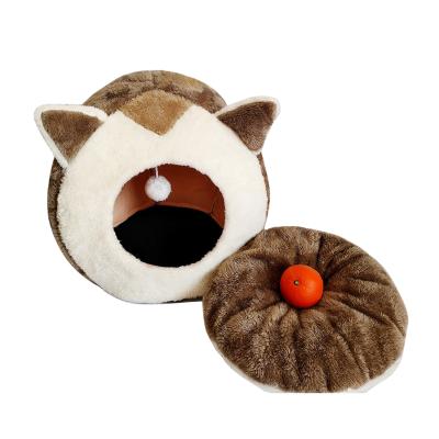 China Cooling Shape House Animal Bed For Warm Cats Winter Cat Bed And Play House Cave for sale