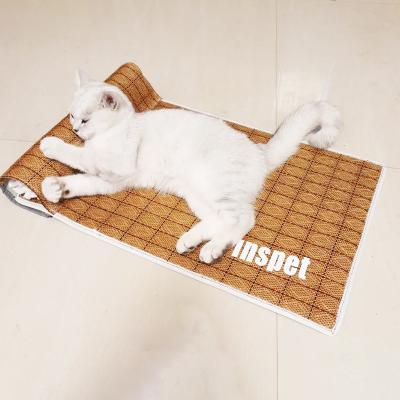 China Pet Viable Cooling Mat Pads for Cat Sleeping Cool Linen Mat for Summer for sale