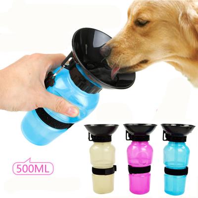 China Dog Water Bottle Squeeze Cat Portable Travel Outdoor Feed Bowl Jug Cup Dispenser Stored Drinking Plastic Water Bottles for sale