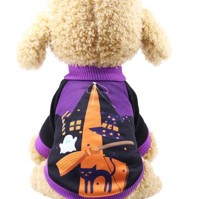 China Sustainable Cartoon Pet Clothes Dog Sweatshirts Supply Halloween Christmas Funny Dog Clothes Wholesale for sale