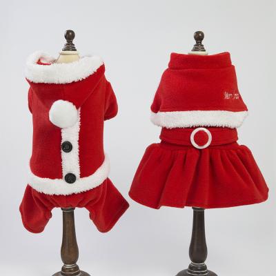 China Stocked Pet Clothing Winter Christmas Clothes For Teddy Holiday Clothes for sale