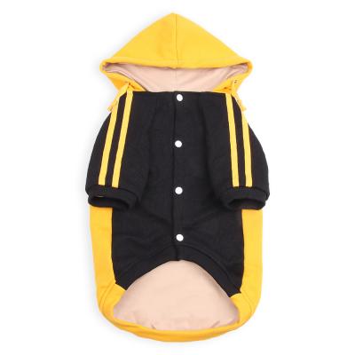 China Viable Warm Fleece Hoodie With Hat For Small Pets Dog Autumn Casual Fashion Sport Clothes For Puppy for sale