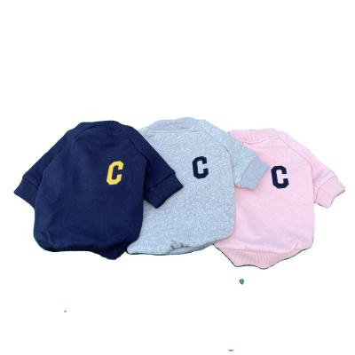 China Sustainable Family Clothes For Autumn Terry Cotton Circle Collar Pet Spring Hoodie With Embroidery Letters for sale